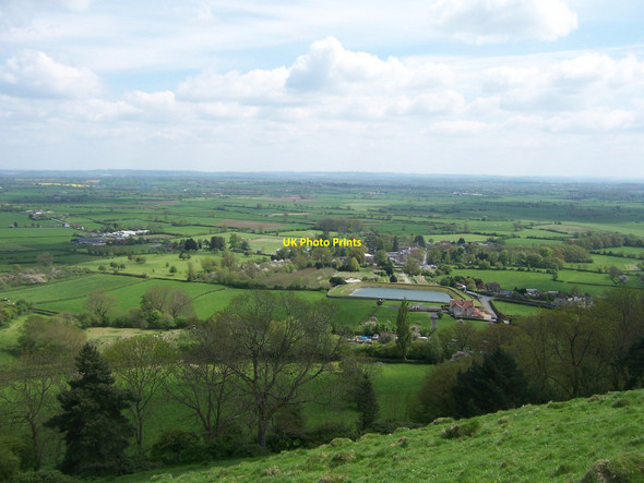 Photo 6"x4" Glastonbury Tor - View towards the reservoir Glastonbury c2010