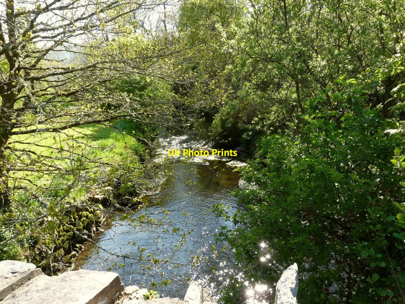 Photo 6"x4" The view downstream from Cott Bridge on the River Yeo Loxhore c2010