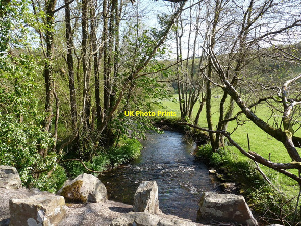 Photo 6"x4" The view downstream from Blackpool Bridge on the River Yeo Lower Loxhore c2010