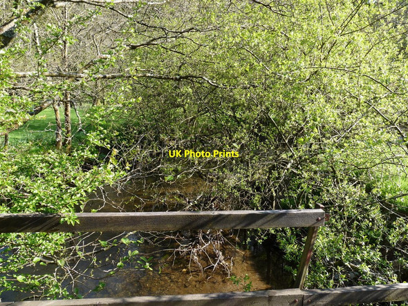 Photo 6"x4" The view upstream from A Bridge on the River Yeo which leads to New Mills Chelfham c2010