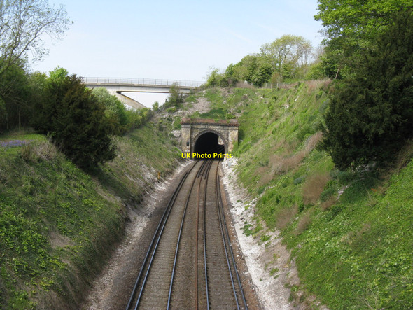 Photo 6"x4" Short rail tunnel passing under Jugg's Road bridge Lewes c2010