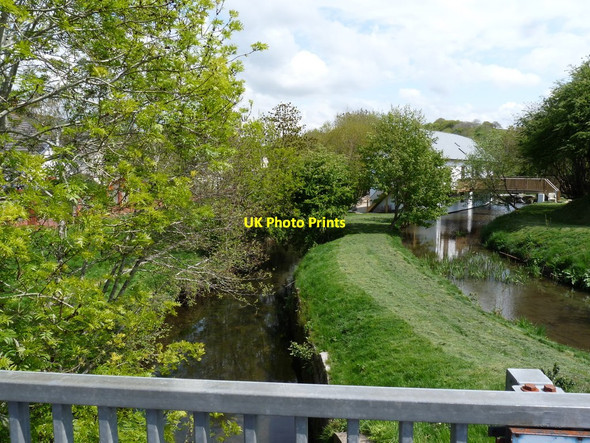 Photo 6"x4" The view upstream from Raleigh Meadow bridge on the River Yeo Barnstaple c2010