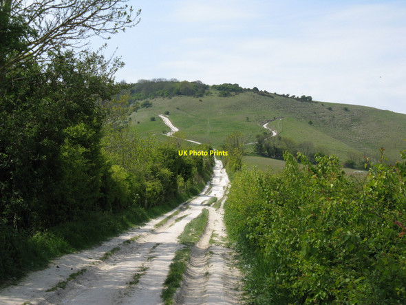 Photo 6"x4" SW on Restricted Byway from Kingston Kingston near Lewes c2010