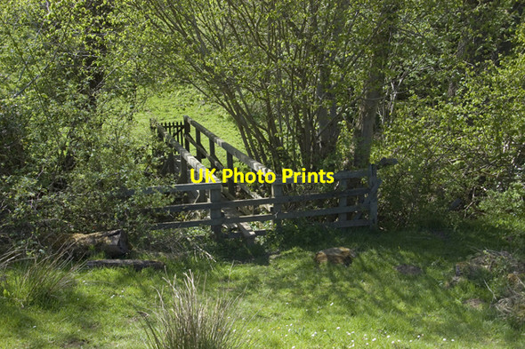 Photo 6"x4" Footbridge over Butter Beck near Delves Key Green\/NZ8004 c2010