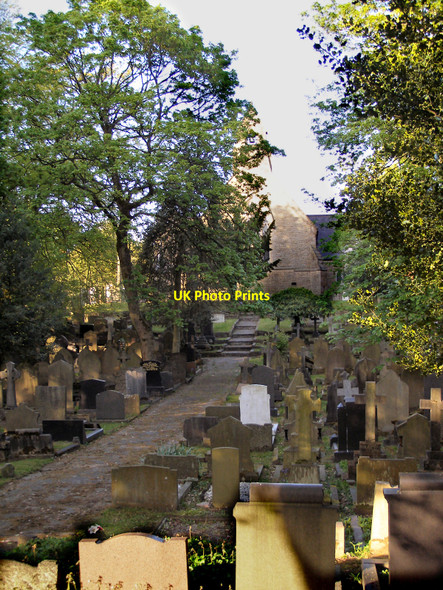 Photo 6"x4" St Maxentius Graveyard and Church Bradshaw\/SD7312 c2010