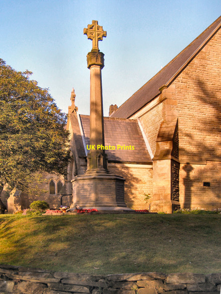 Photo 6"x4" Bradshaw War Memorial and St Maxentius Church Bradshaw\/SD7312 c2010