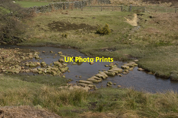Photo 6"x4" Stepping stones Wheeldale Beck Goathland c2010