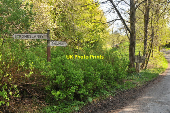 Photo 6"x4" Old signs at a road junction near Balquhidder Balquhidder c2010