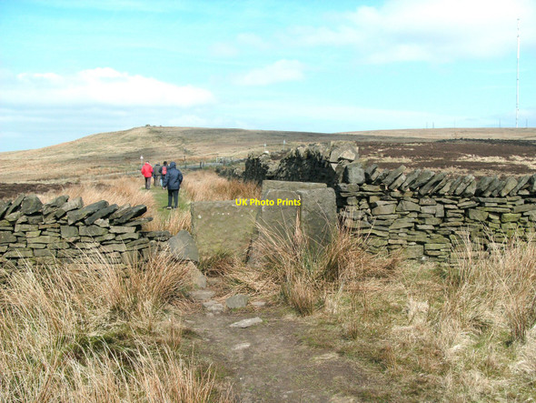 Photo 6"x4" Stone stile on Adam Hill Horwich c2010