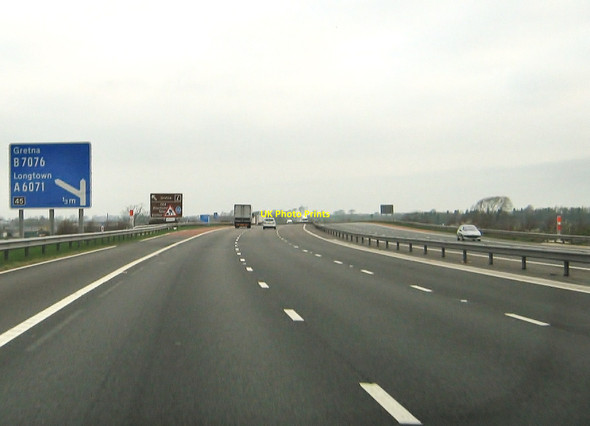 Photo 6"x4" One third of a mile south of junction 45 on the M6 Old Graitney c2010