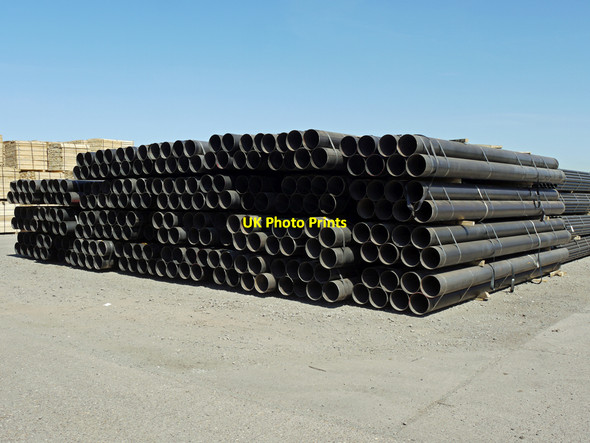 Photo 6"x4" Pipe Stack at Old Ferry Wharf, Barrow Haven Barrow Haven c2010