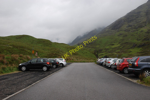 Photo 6"x4" Car park at the foot of the Lairig Eilde Stud c2009