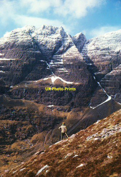 Photo 6"x4" Ascending the steep ground beside Loch Toll an Lochain to gain the ridge of An Teallach Loch Toll an Lochain\/NH0783 c1964