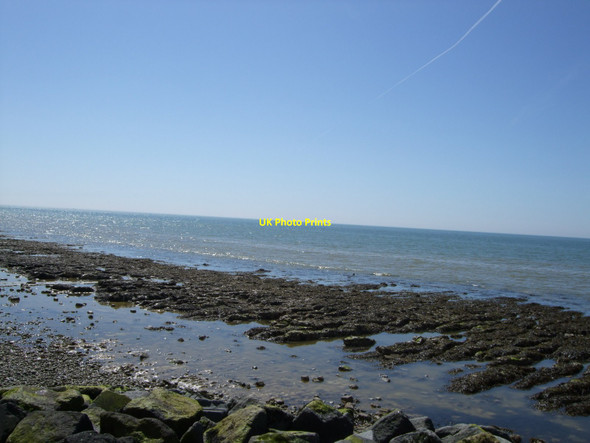 Photo 6"x4" Rock Pools on beach near Ovingdean Rottingdean c2010