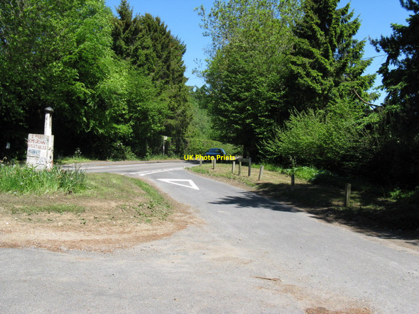 Photo 6"x4" Frog Hole Lane junction with the A267 Poundford c2010