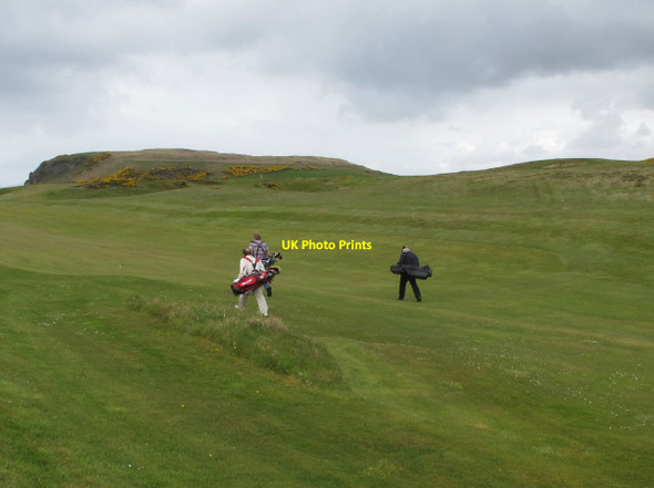 Photo 6"x4" Golfers on Shiskine golf course Blackwaterfoot c2010