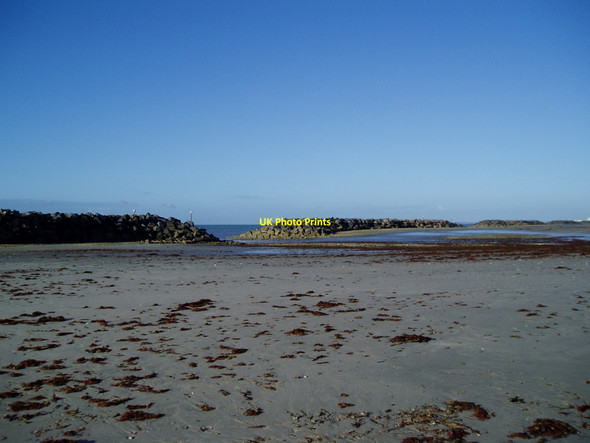 Photo 6"x4" Elmer beach and Coastal Defence Scheme at low tide Ancton c2009