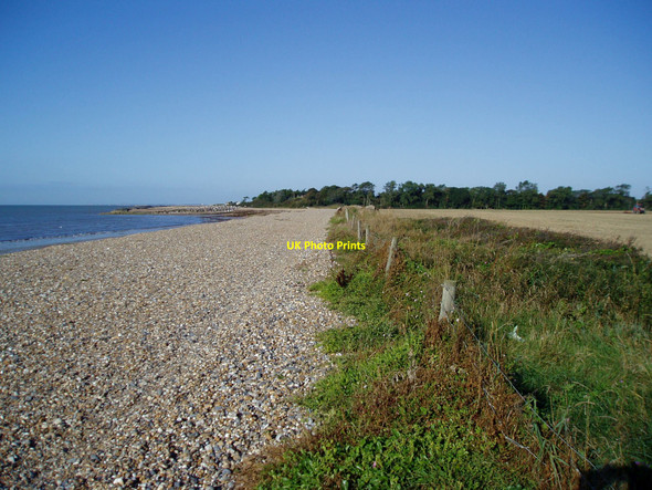 Photo 6"x4" Boundary between beach and cultivated land Ancton c2009