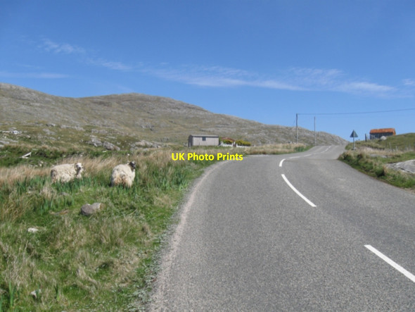 Photo 6"x4" Looking east towards Caolas Scalpaigh with locals Ceann a' Gh\u00e0raidh c2010