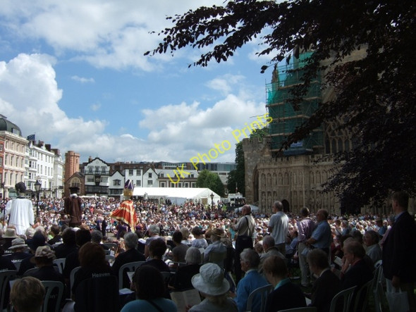Photo 6"x4" Open air service in Exeter Cathedral Close Exeter c2009