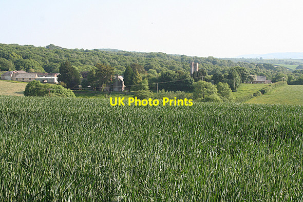 Photo 6"x4" Holcombe Burnell: church and barton 2 Longdown\/SX8691 c2010