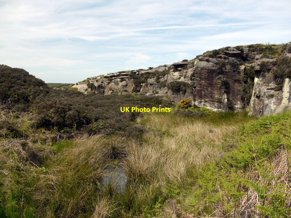 Photo 6"x4" Disused quarry at west end of Goatscrag Hill Ford Hill\/NT9537 c2010