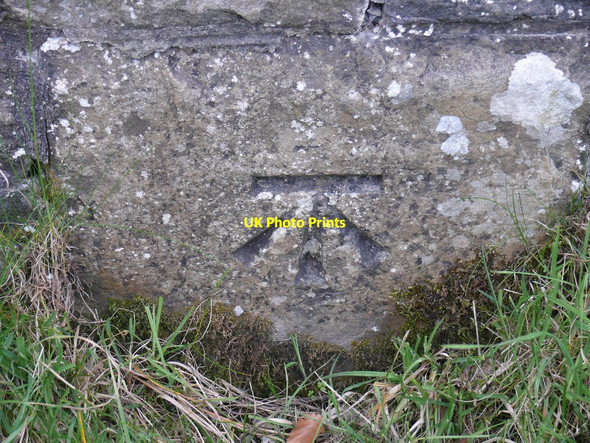 Photo 6"x4" Benchmark on Railway Bridge by Moorcock Cottages Garsdale Head c2010
