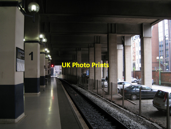 Photo 6"x4" Snow Hill station, south end of platform 1 Lee Bank c2010