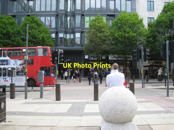 Photo 6"x4" Crossing Colmore Row, lunchtime Birmingham c2010