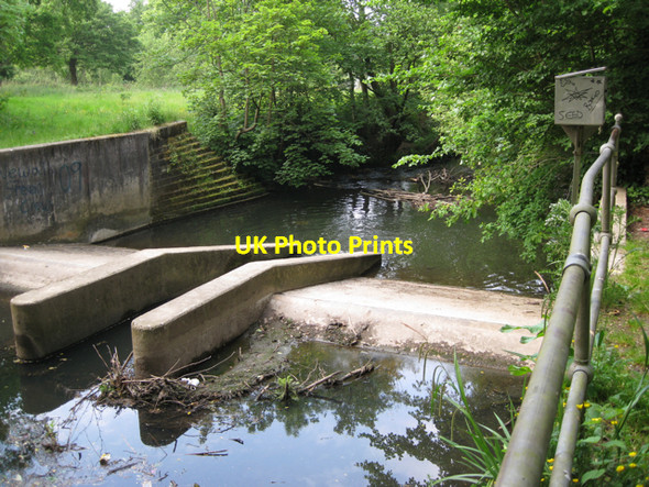 Photo 6"x4" Weir, Micker Brook, Cheadle Cheadle\/SJ8688 c2010