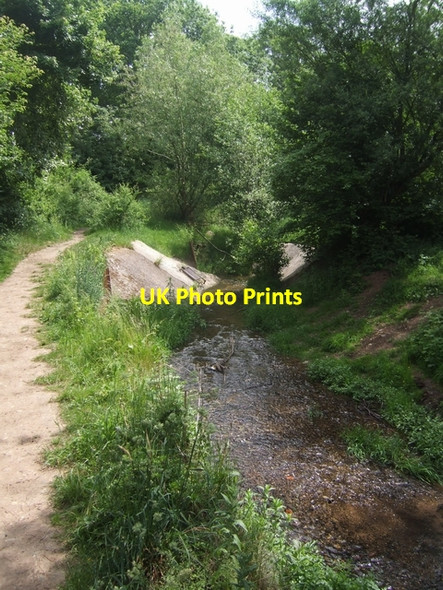 Photo 6"x4" Waterhead Brook at Northicote Bushbury\/SJ9203 c2010