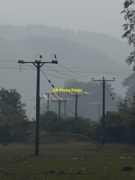 Photo 6"x4" Sunrise on Power lines, West Bold Walkerburn c2010