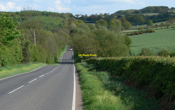 Photo 6"x4" Country Road descending Whittle Hill Nanpantan c2010