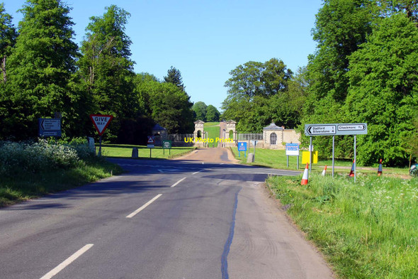 Photo 6"x4" Road junction outside Stowe School Buffler's Holt c2010