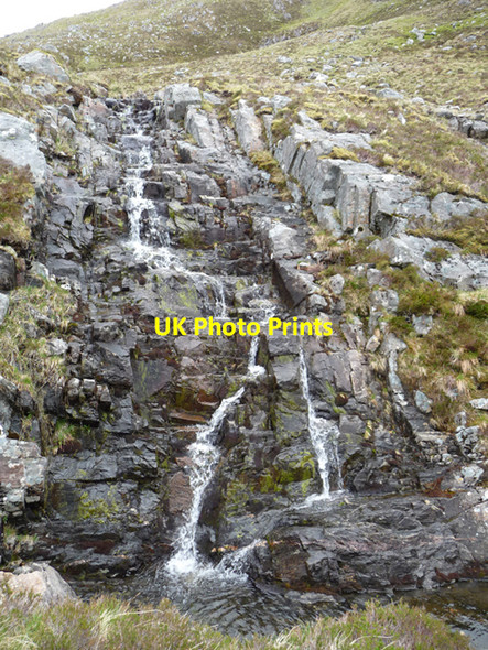 Photo 6"x4" Waterfall high in Coire na Criche Carn-gorm c2010