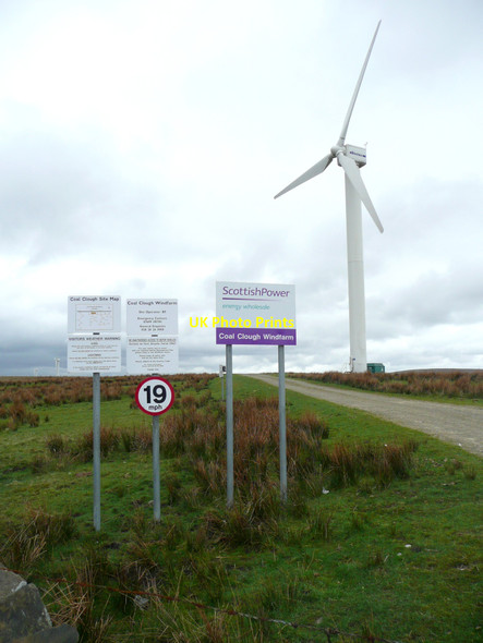 Photo 6"x4" Coal Clough Wind Farm, Cliviger Holme Chapel c2010