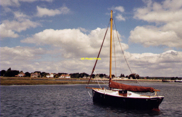 Photo 6"x4" Boat moored off Keyhaven Keyhaven c2010