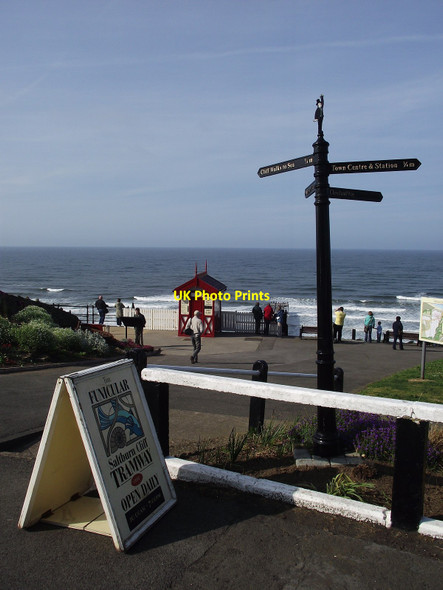 Photo 6"x4" Sign For Cliff Railway Saltburn-By-The-Sea c2010