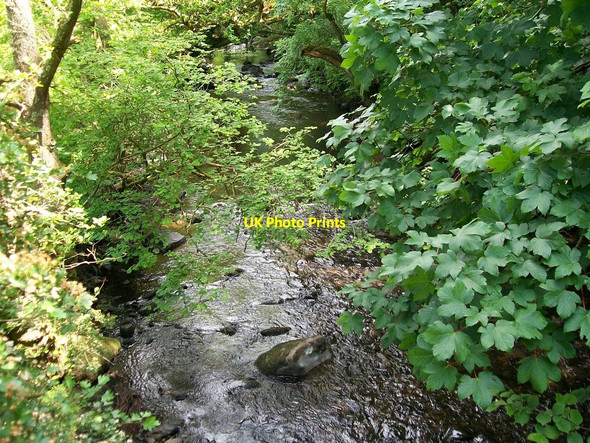 Photo 6"x4" Afon Dwyfach from the Tyddyn Crythor footbridge Rhoslan c2010