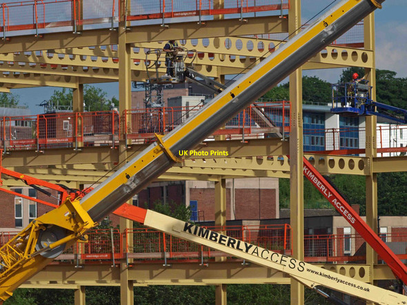 Photo 6"x4" Erection of the steel frame to the new Rotherham Metropolitan Borough Council offices Rotherham c2010