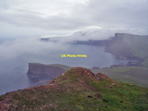 Photo 6"x4" North from Gob na Hoe, in cloud Ramasaig c2010