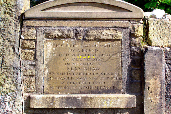 Photo 6"x4" Ogden Burial Ground Plaque Rough Bank\/SD9412 c2010