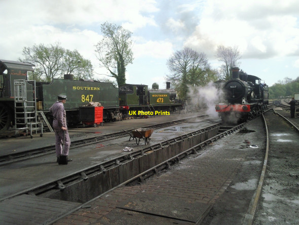 Photo 6"x4" Outside the engine shed at Sheffield Park station Fletching Common c2010