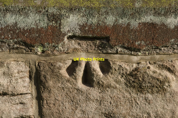 Photo 6"x4" Cut Bench Mark, St Peter's Church Sicklinghall c2010