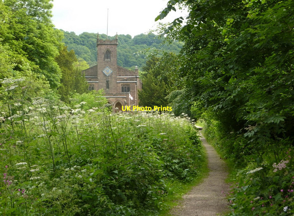 Photo 6"x4" Footpath to Cromford Church Matlock c2010
