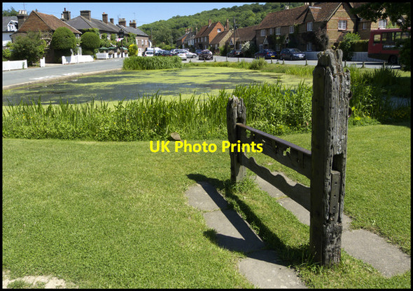 Photo 6"x4" The Stocks and Pond, Aldbury Aldbury c2010