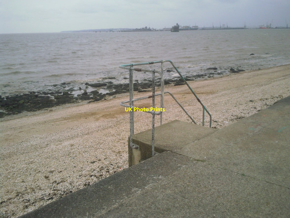 Photo 6"x4" Grain Tower and Sheerness from Grain seafront Sheerness c2010