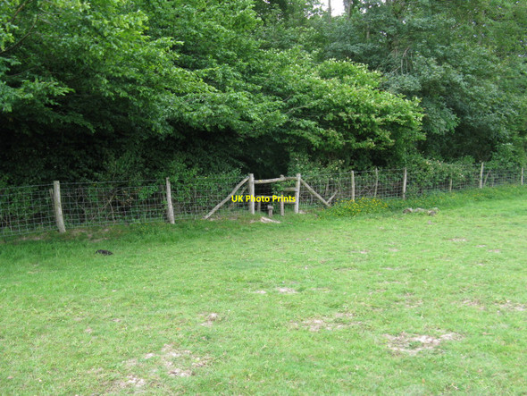 Photo 6"x4" Stile at entrance into Downlands Wood Rose Hill\/TQ4516 c2010