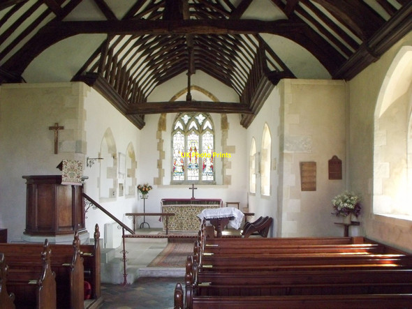 Photo 6"x4" Interior of St. John the Baptist, Chalvington Eckington Corner c2010