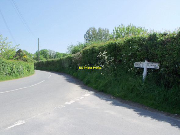 Photo 6"x4" Typical Sussex wooden board signpost, Chalvington, West Sussex Chalvington c2010